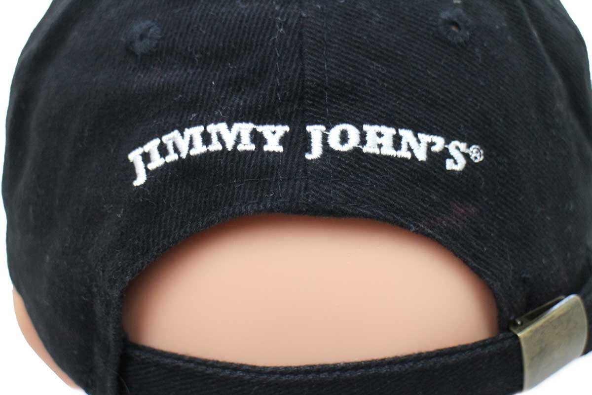 ★JJ JIMMY JOHN'S ジミージョンズ ロゴ刺繍 コットンキャップ 黒★サンドイッチ カフェ 制服_画像5