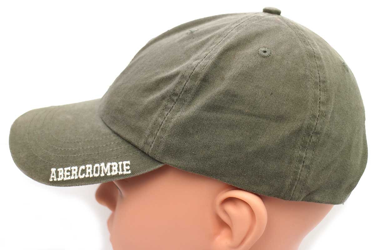 *90s Abercrombie&Fitch Abercrombie & Fitch вышивка & выше like хлопок колпак зеленый серый * Abercrombie & Fitch Old American Casual 