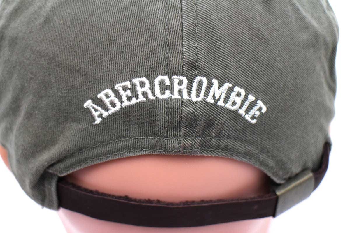 *90s Abercrombie&Fitch Abercrombie & Fitch вышивка & выше like хлопок колпак зеленый серый * Abercrombie & Fitch Old American Casual 