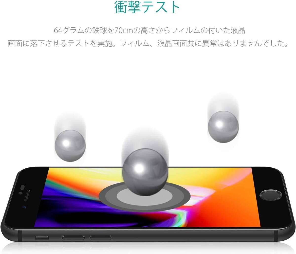 NIMSO iPhone8 Plus / iPhone7 Plus用 ガラスフィルム2枚セット】強化ガラス 液晶保護フイルム 5.の画像5