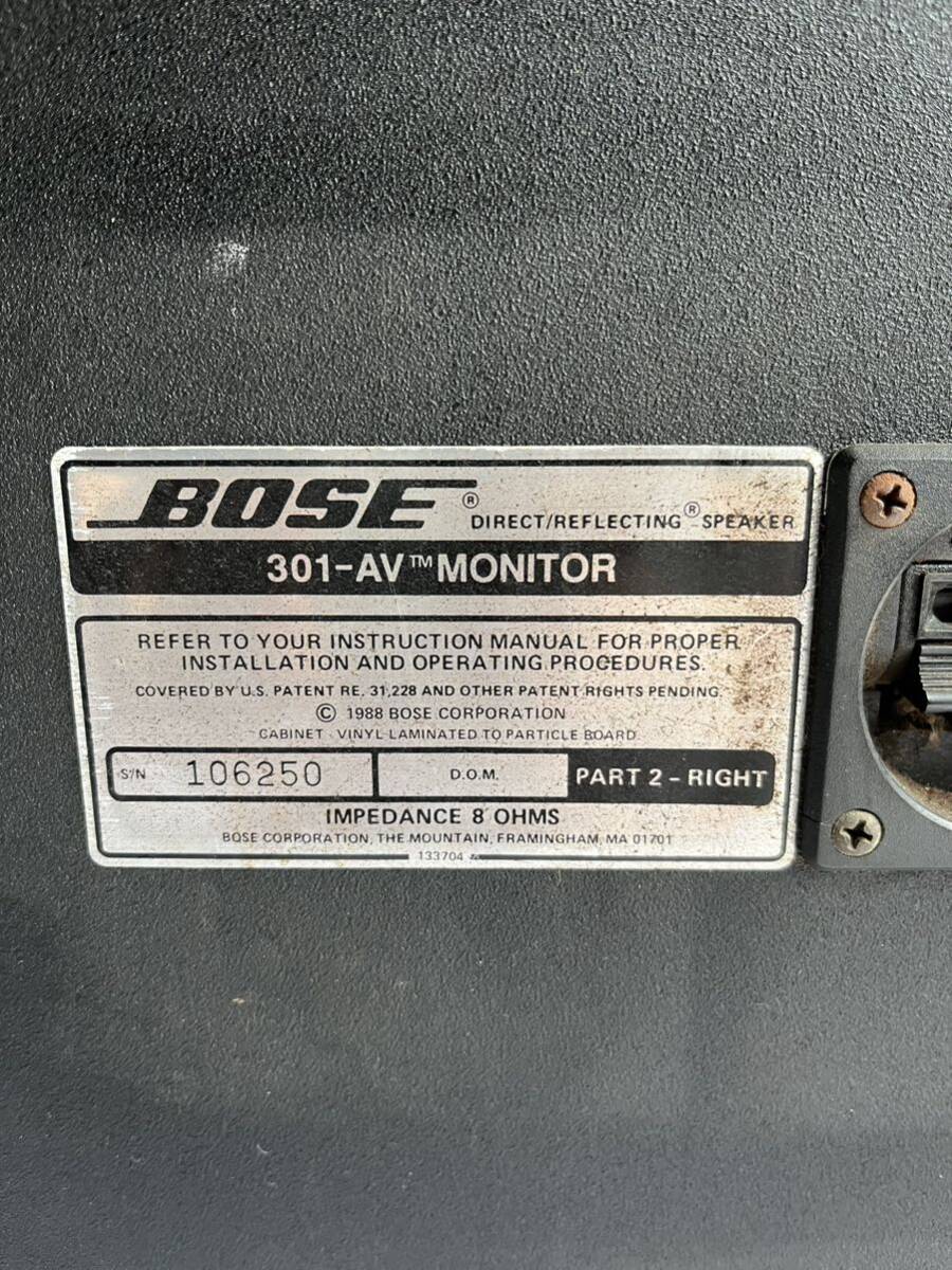 L-187 BOSE ボーズ スピーカーペア 301-AV MONITOR 音響機器 オーディオ 140サイズの画像5