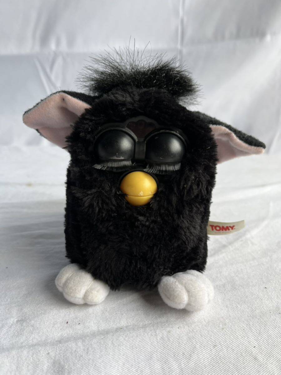 L-204 高さ14cmトミー ファービー 黒 TOMY 動作未確認 レトロ 人形 おもちゃ Furby ブラック 当時物 ぬいぐるみ バーチャルペット 60サイズの画像2