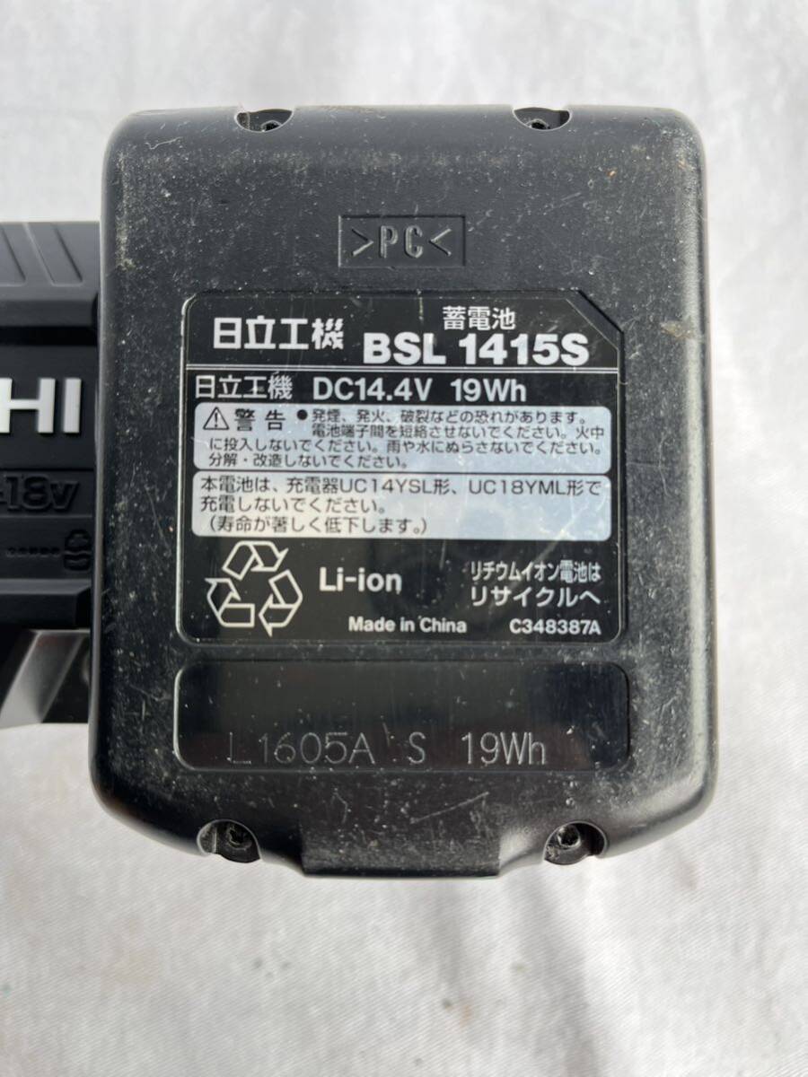 L-262 日立 充電器 UC18YKSL + バッテリー BSL1420 純正 14.4Vバッテリー 2.0Ah 充電機 60サイズの画像2
