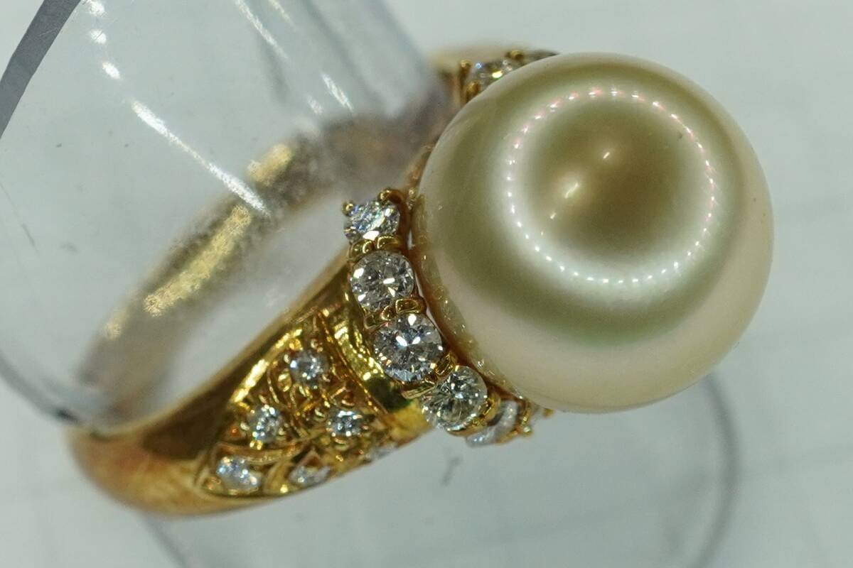 真珠ダイヤ 11号 k18 大網てんとう虫 L17-678-7の画像3