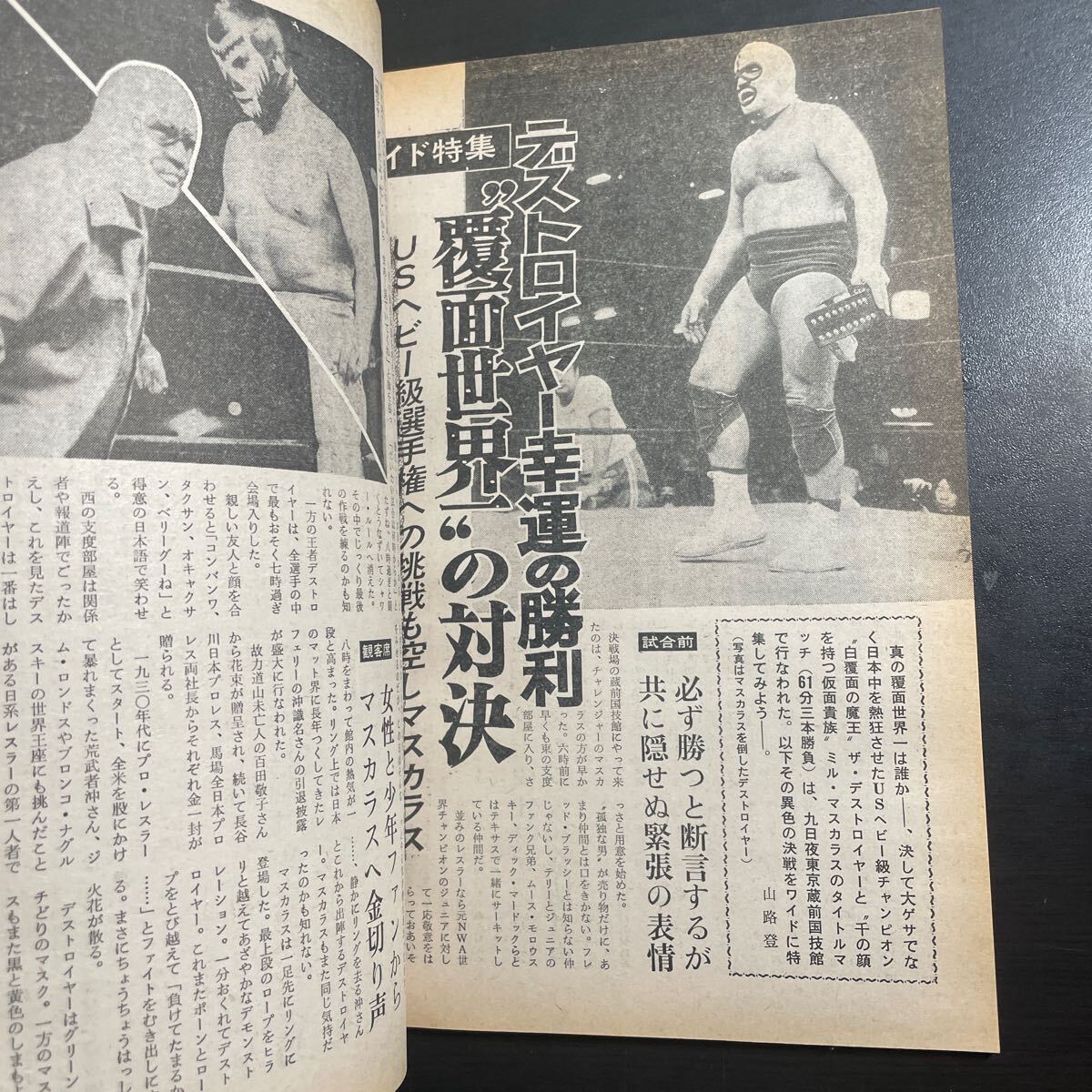 ベースボールマガジン プロレス 1973年11月増刊号 昭和48年の画像7
