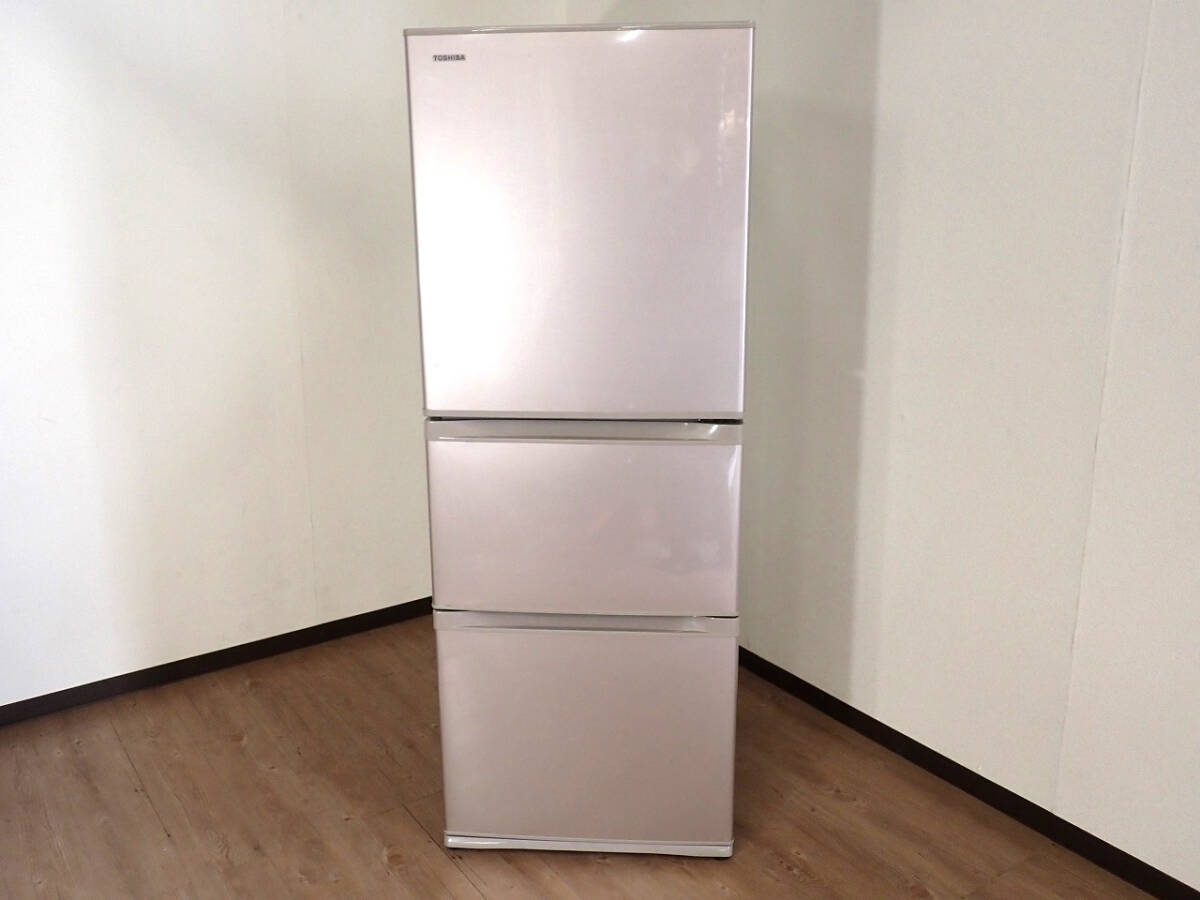 中古冷凍冷蔵庫TOSHIBA GR-G34S(NP) 東芝340L 右開き3ドア2人 中古冷凍冷蔵庫TOSHIBA GR-G34S(NP) 東芝340L 右開き3ドア2人