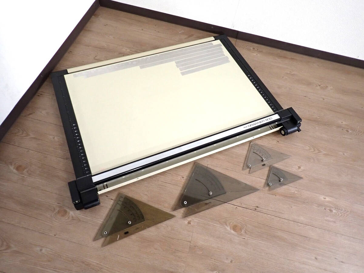 中古 製図板 PLUS DRAWNER 900 プラス A1 平行定規 ライナーボード 定規付き ドラパスボード 建築 設計の画像1