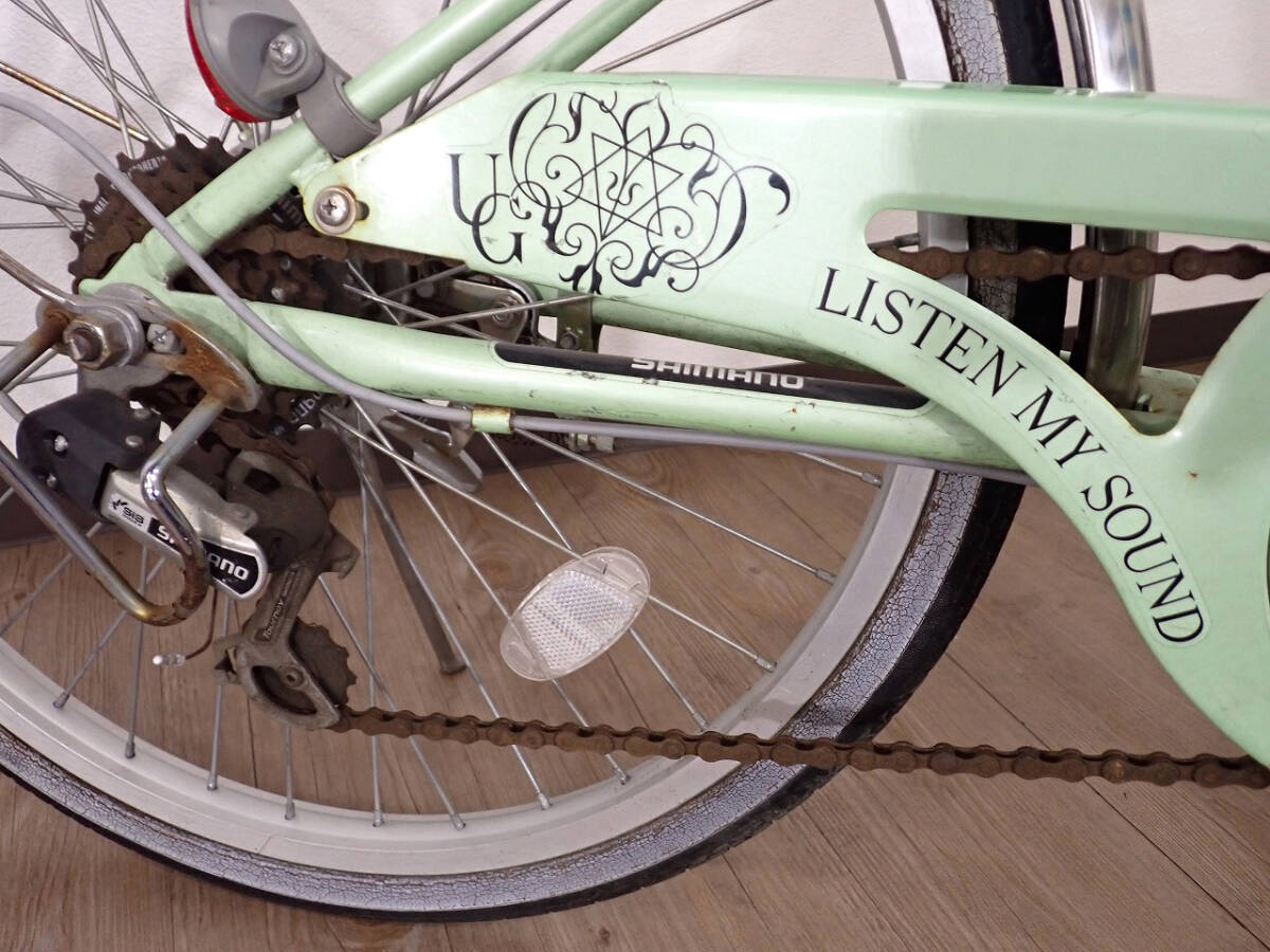 中古 子供用自転車 SAKAMOTO TECHNO GIMLET サカモトテクノ ギムレット 21インチ 外装6段変速 片足スタンド キッズ ジュニア 戸田市の画像9
