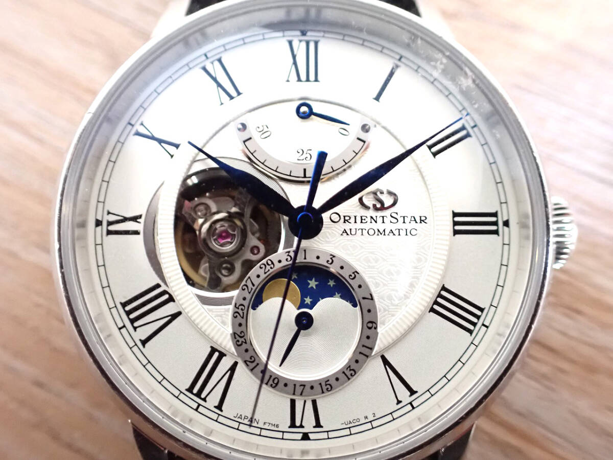 中古 自動巻き腕時計 ORIENT STAR RK-AY0101S オリエントスター F7 メカニカルムーンフェイズ F7 Mechanical Moon Phase 機械式 メンズの画像4