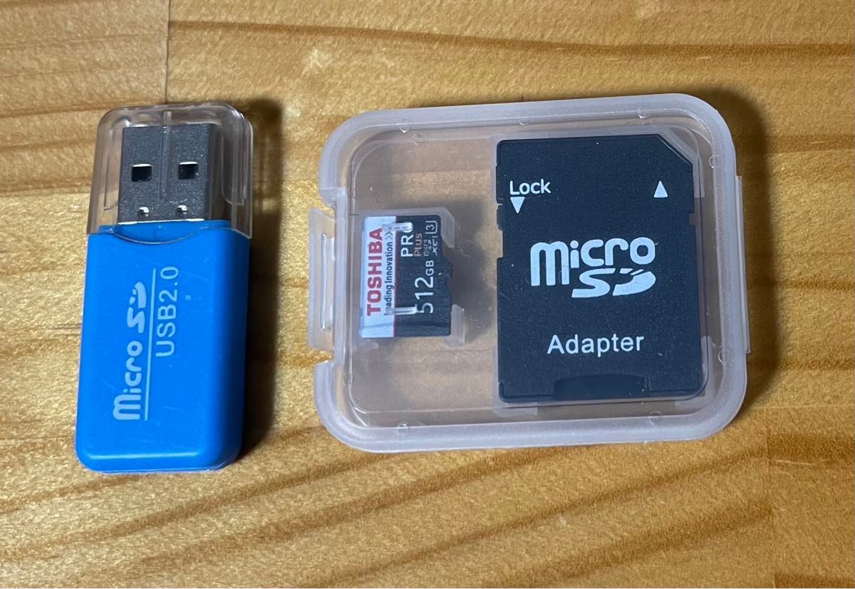 MicroSDカード リーダ付き 512GB