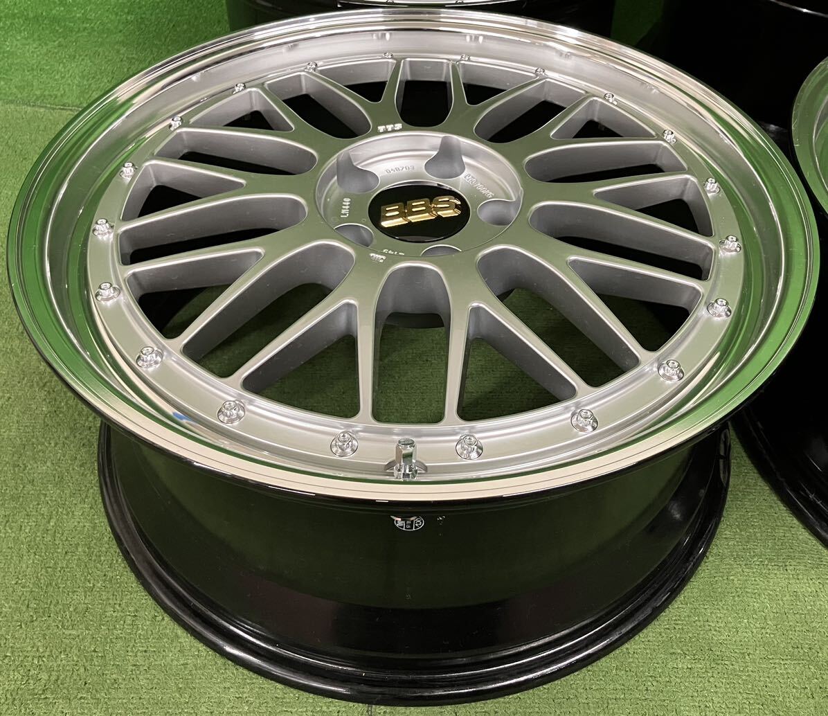 ★BBS LM LM440 ダイヤモンドシルバー×シルバーダイヤカット★19×8J +45 5H/112 ハブ径:約66.5mm 4本セット 中古アルミ★送料無料の画像5