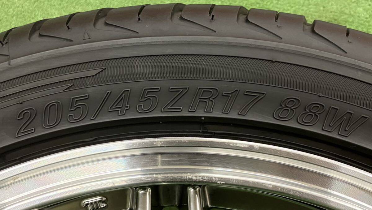 ★205/45ZR17 88W YATONE TIRE P308 2021年製 レアマイスター 17×6.5J +50 PCD100 4H/4穴 4/100 アルミホイール付 4本 中古★送料無料の画像8