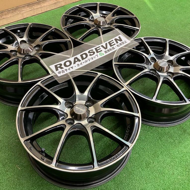 ☆Weds SPORT SA-10R☆15インチ☆15×5J+45/100/4Hハブ径約65㍉☆ウェッズスポーツ中古品☆センターキャップ腐食あり4本SET送料無料の画像3