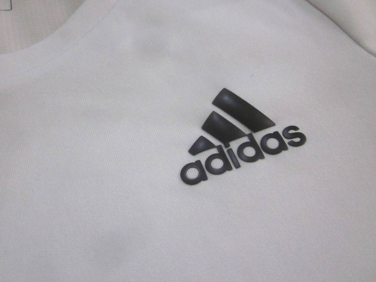 2枚まとめて adidas 140cm 半袖 Ｔシャツ 女の子 アディダス フレンチスリーブ 白 ビッグロゴ ワンポイント 6717_画像3