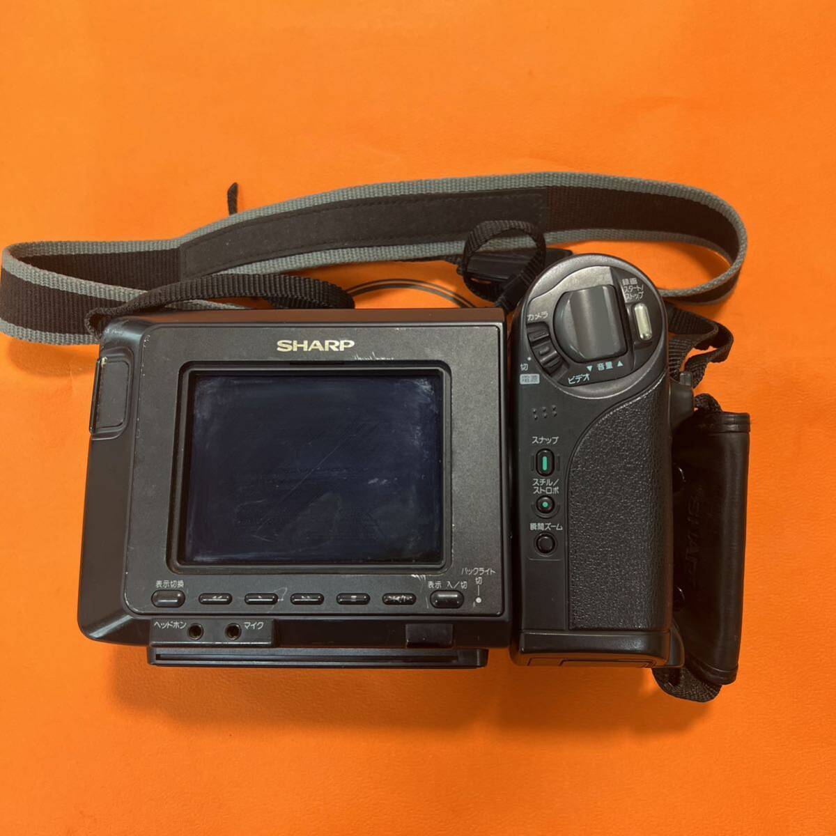 【ジャンク】 SHARP VideoHi8 VIEWCAM VL-HL15 8ミリビデオ シャープ 日本製 ビデオ 動作未確認 本体のみ 付属品欠品 Hi8 ビデオカメラ _画像2