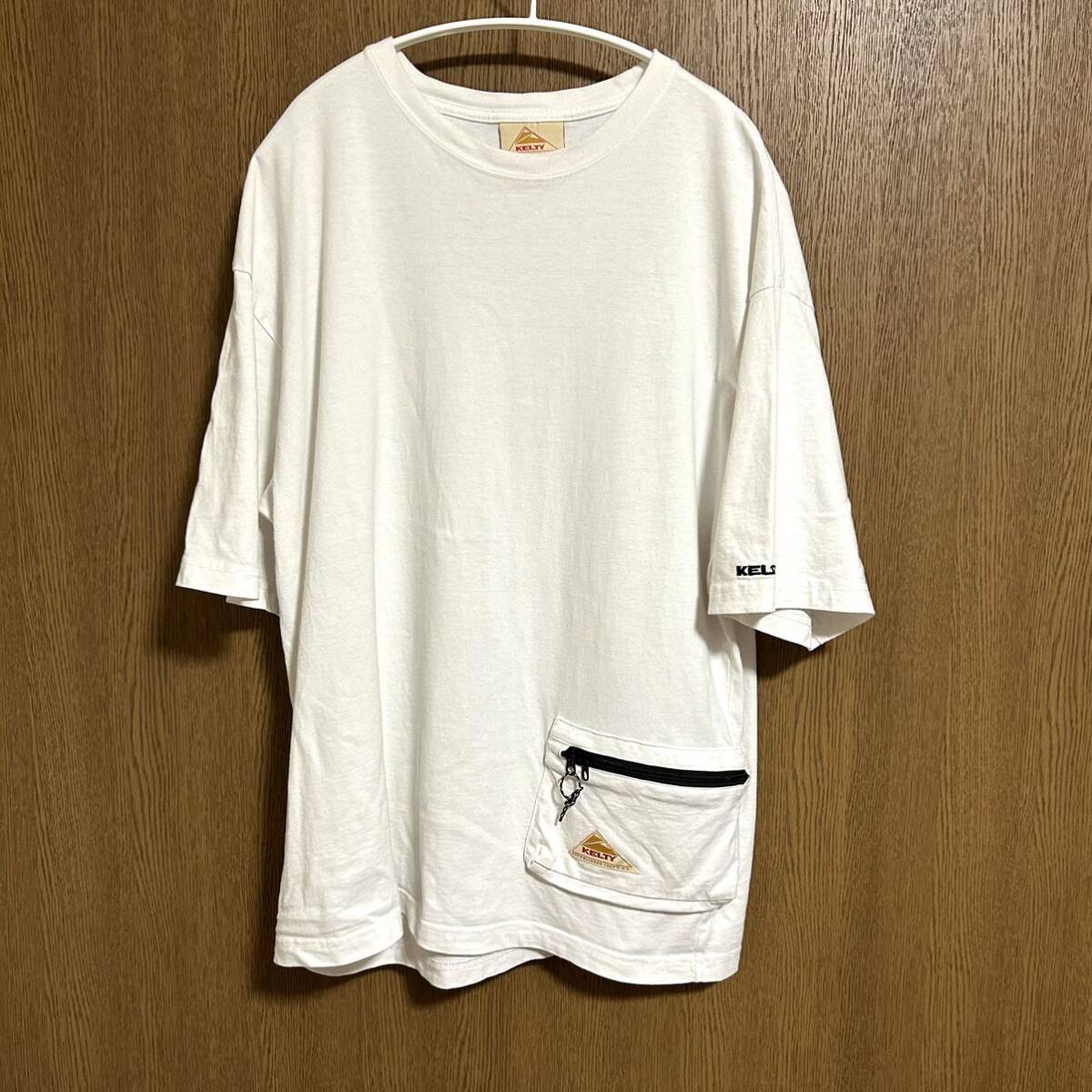 XLサイズ！KELTY ケルティ 古着半袖ポケットTシャツ 白 半袖Tシャツ クルーネック ホワイト 