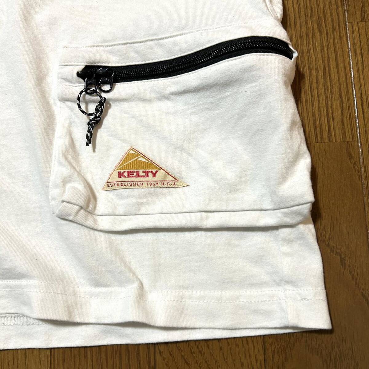 XLサイズ！KELTY ケルティ 古着半袖ポケットTシャツ 白 半袖Tシャツ クルーネック ホワイト 