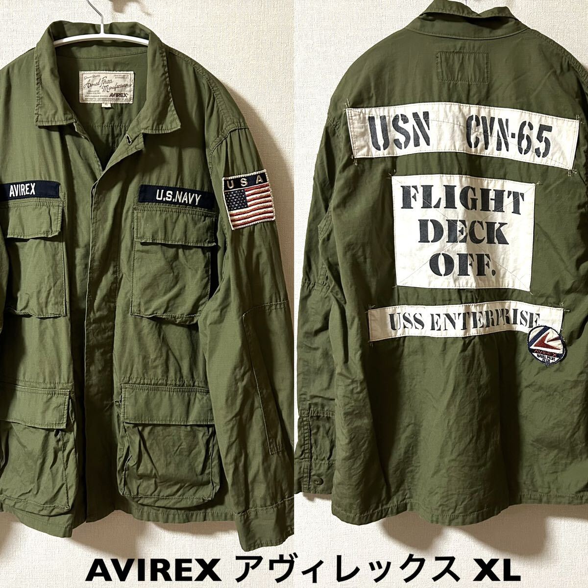 XLサイズ AVIREX/ アヴィレックス /パッチドリップストップ XLサイズ AVIREX/ アヴィレックス /パッチドリップストップ