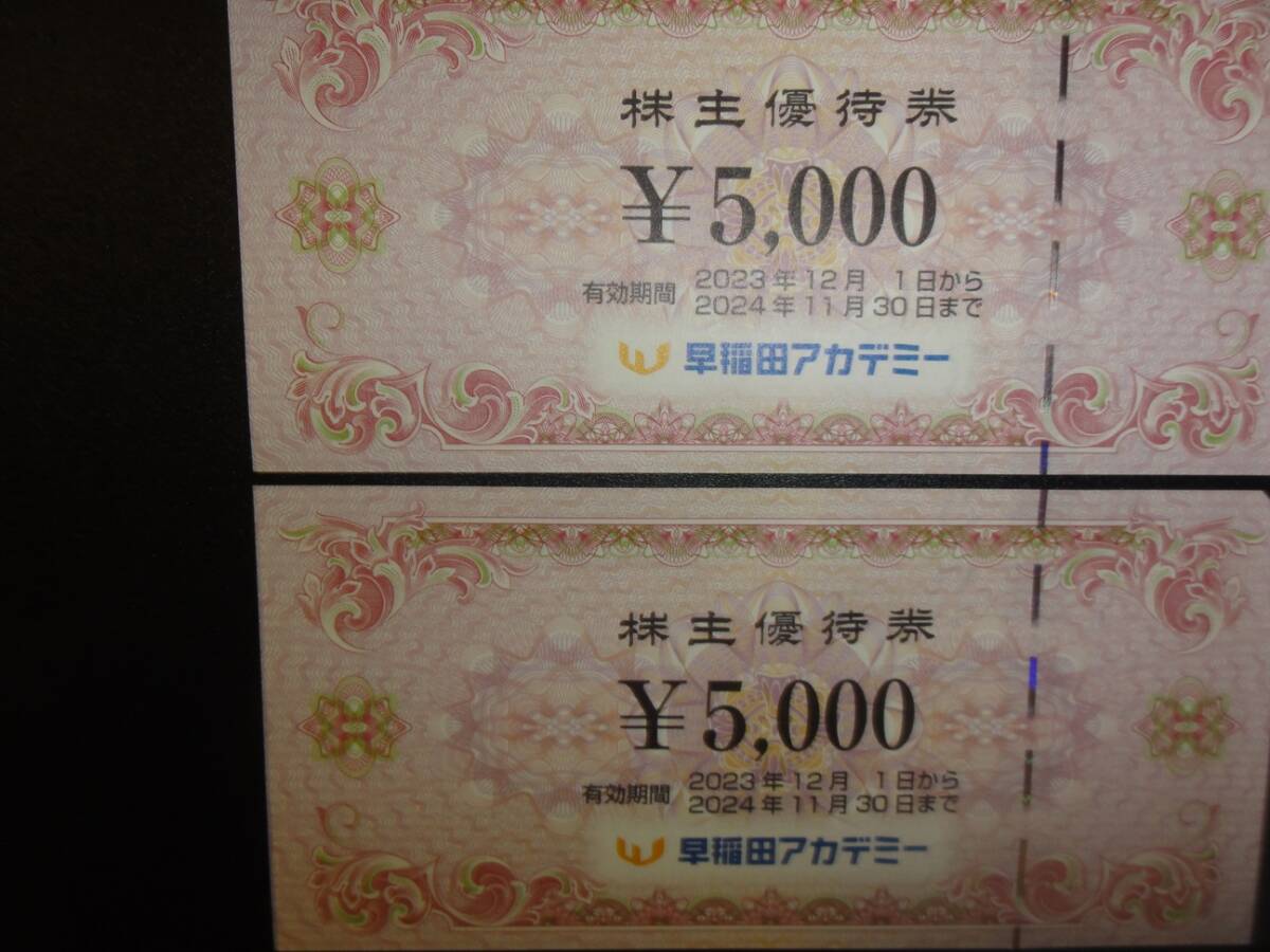 【普通郵便送料無料】早稲田アカデミー　株主優待券　10000円分 期限2024年11月30日_画像1