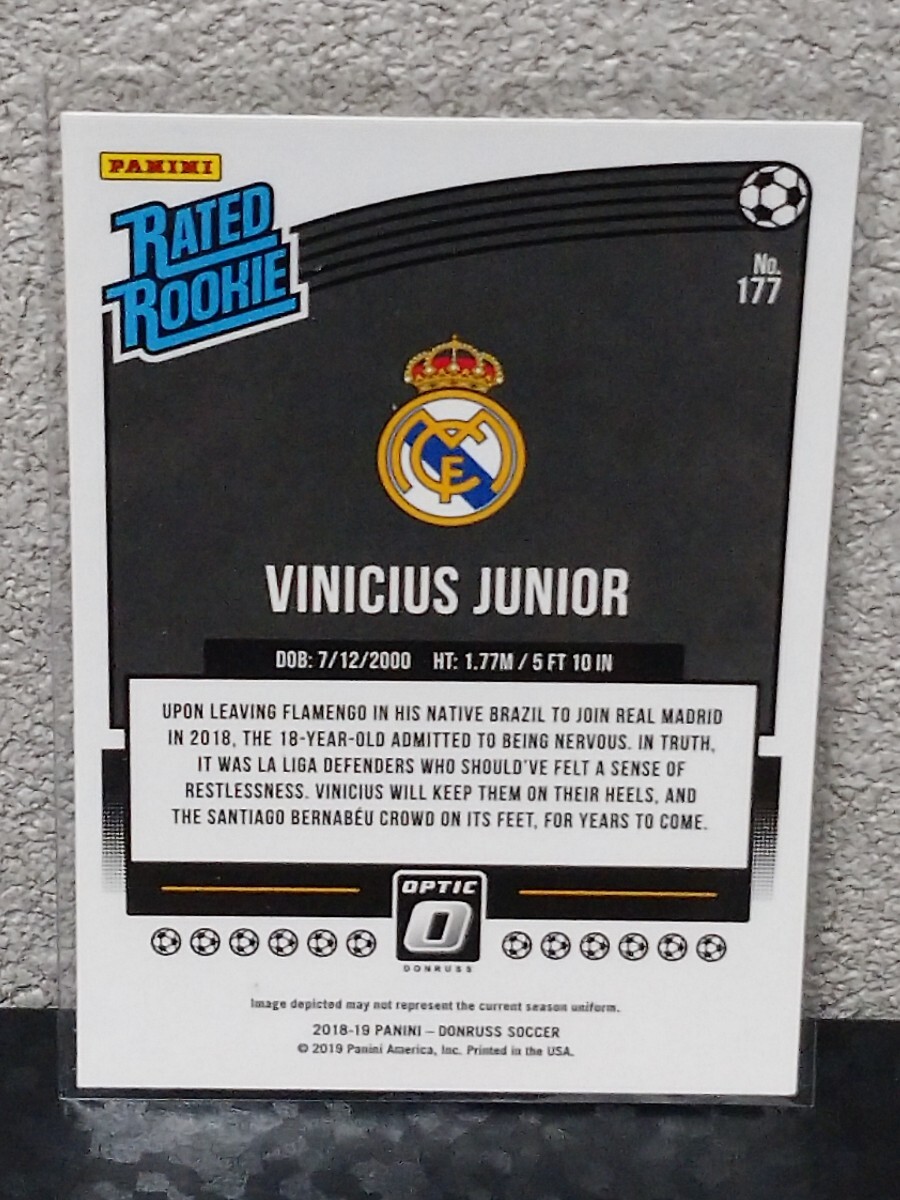 【VINICIUS JUNIOR】2018-19 PANINI DONRUSS Rated Rookie OPTIC RC ルーキー ヴィニシウス REAL MADRID CF レアルマドリード の画像2