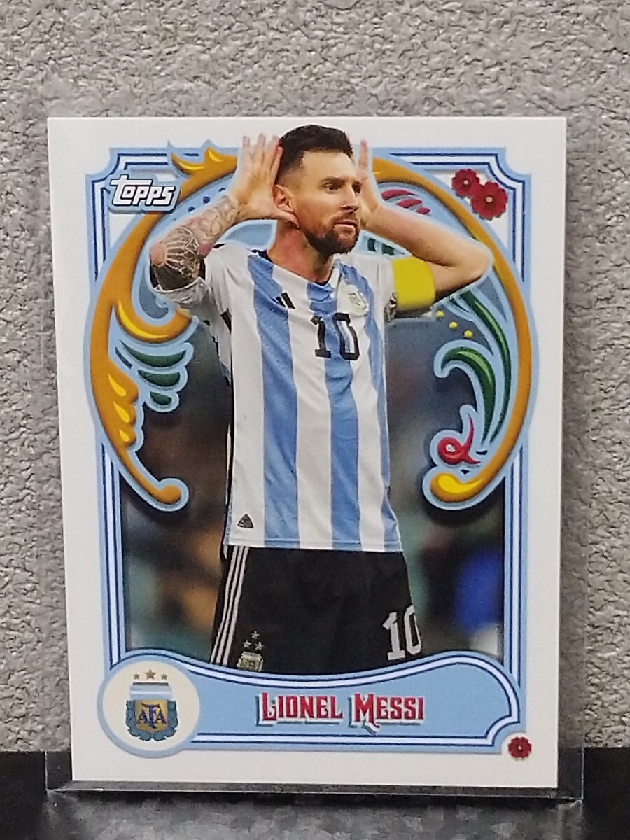 【 Lionel Messi 】2023 Topps Argentina Fileteado アルゼンチン代表 soccer メッシの画像1