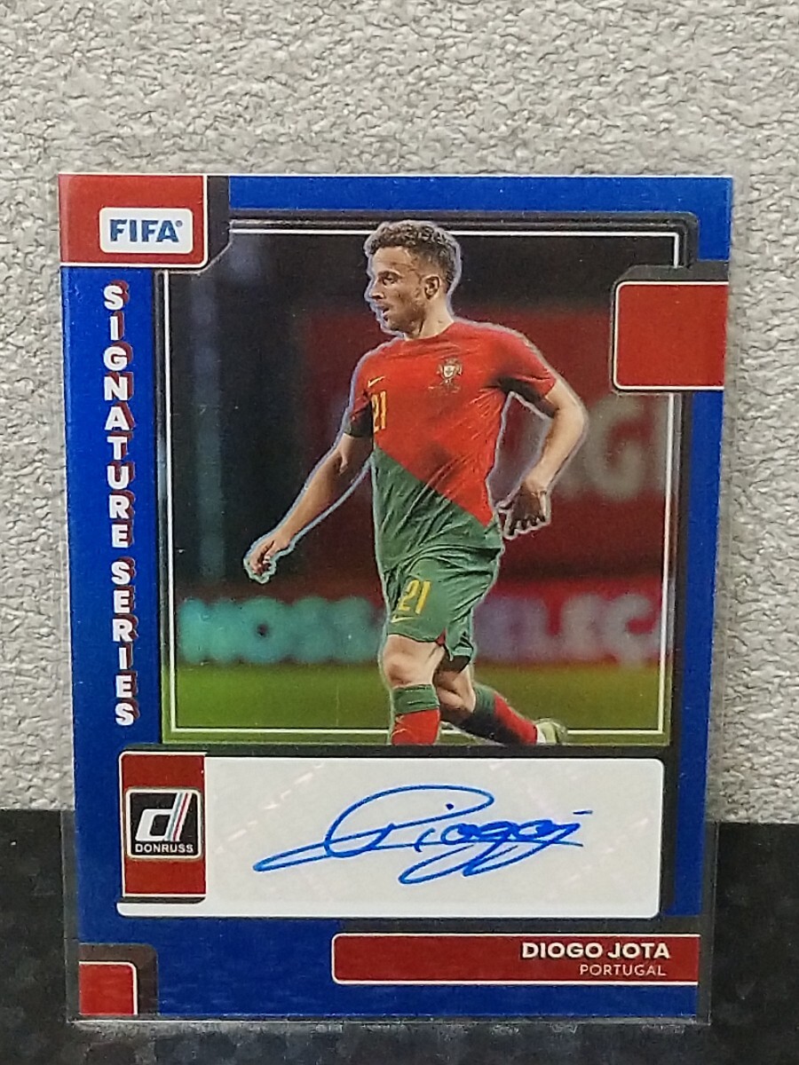 【DIOGO JOTA】99枚限定 2022-23 PANINI DONRUSS soccer Prizm 直筆サインカード autograph portugal ジョタの画像1