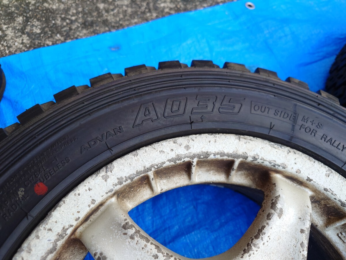 ★タイヤ新品！ アドバン ラリー A035 175/65R14 14インチ 6J 38 Sコンパウンド 4本セット ラリー ダートラ ミラ アルト ストーリア ADVAN_画像8