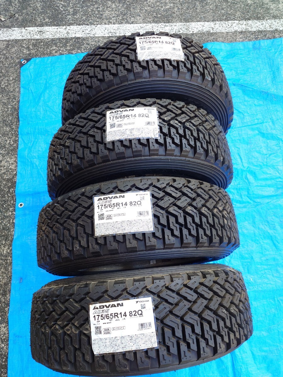 ★タイヤ新品！ アドバン ラリー A035 175/65R14 14インチ 6J 38 Sコンパウンド 4本セット ラリー ダートラ ミラ アルト ストーリア ADVAN_画像2