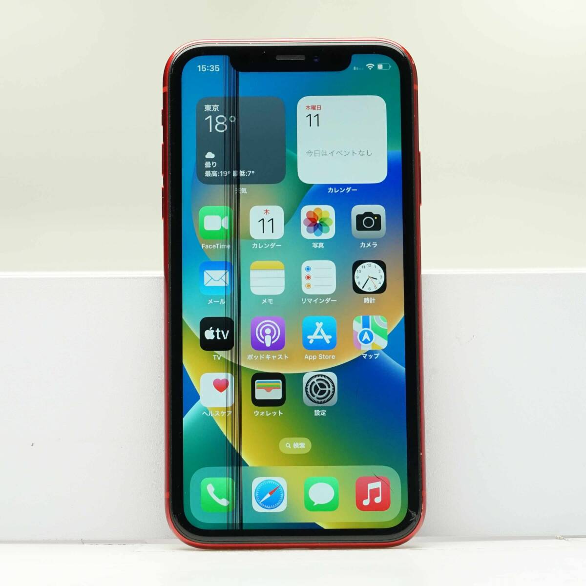 iPhone XR 64GB (PRODUCT)RED SIMフリー 訳あり品 ジャンク 中古本体 スマホ スマートフォン 白ロムの画像2
