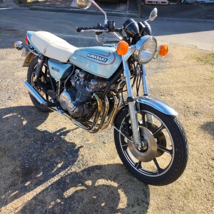 茨城県発 KAWASAKI KZ650 ザッパー キレイな１台  HONDA N-VANやSUZUKIスーパーキャリーXディスチャージヘッドランプ付なら交換可能の画像1