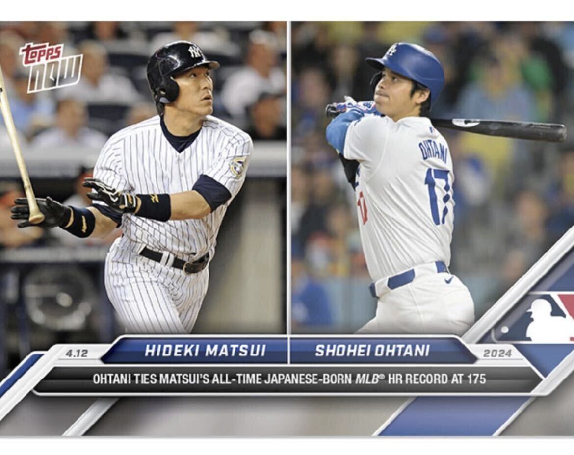 大谷翔平 Topps now 70 ドジャース サイン シリアルなし 松井秀喜 MLB通算 175号 OHTANI SHOHEI 日本人最多タイtoppsnow の画像1