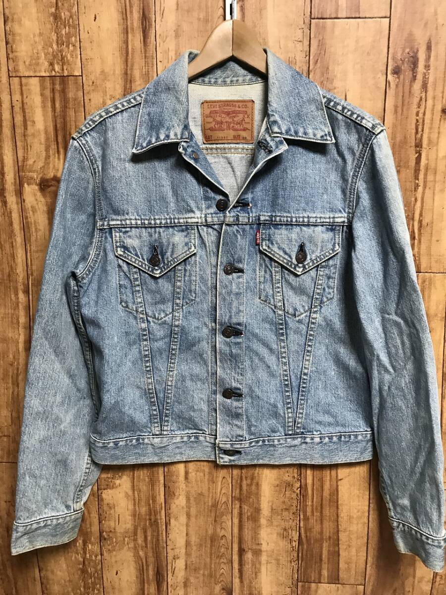 送無♪90s LEVI'S 71557 リーバイス♪デニムジャケット 3rd 復刻 日本製 ビッグE・サイズ38の画像1