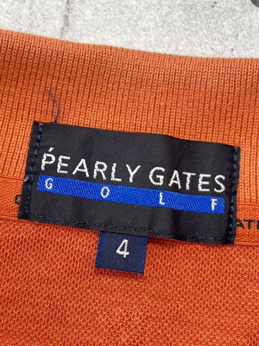 PEARLY GATES 総柄 半袖 ポロシャツ 日本製 ハイクオリティー　　ロゴボタン ゴルフ タウンユース パーリーゲイツ スポーツ 早3677_画像3