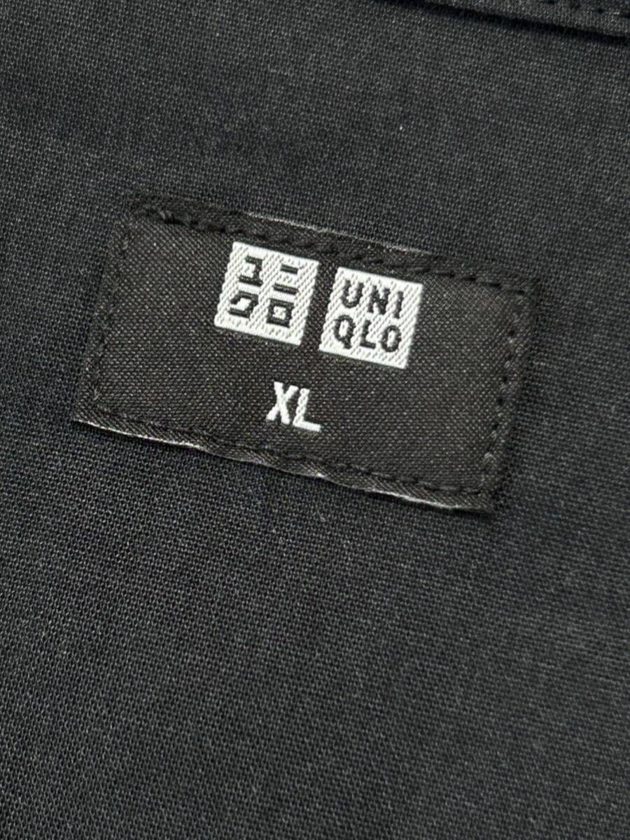 新品 大きいサイズ XL UNIQLO オープンカラー プリント 半袖 シャツ　　ユニクロ なめらか ゆったり シルエット レーヨン 訳あり 早3706_画像3