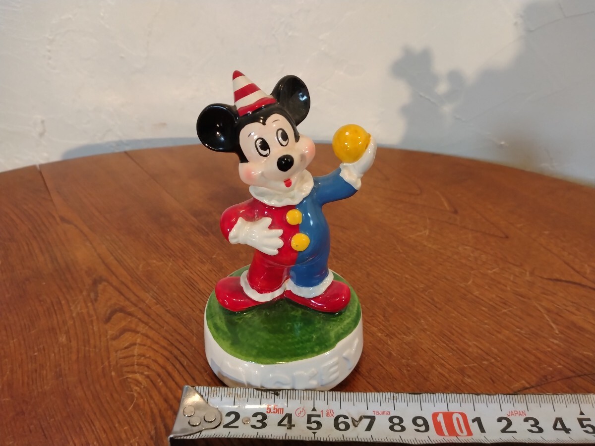 R60403-2 ビンテージ 1980年代 日本製 陶器製 ミッキーマウス オルゴール人形_画像7