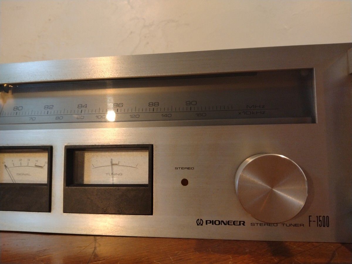 R60430-1 Showa era series retro Pioneer audio tuner F-1500 electrification only has confirmed used present condition goods 
