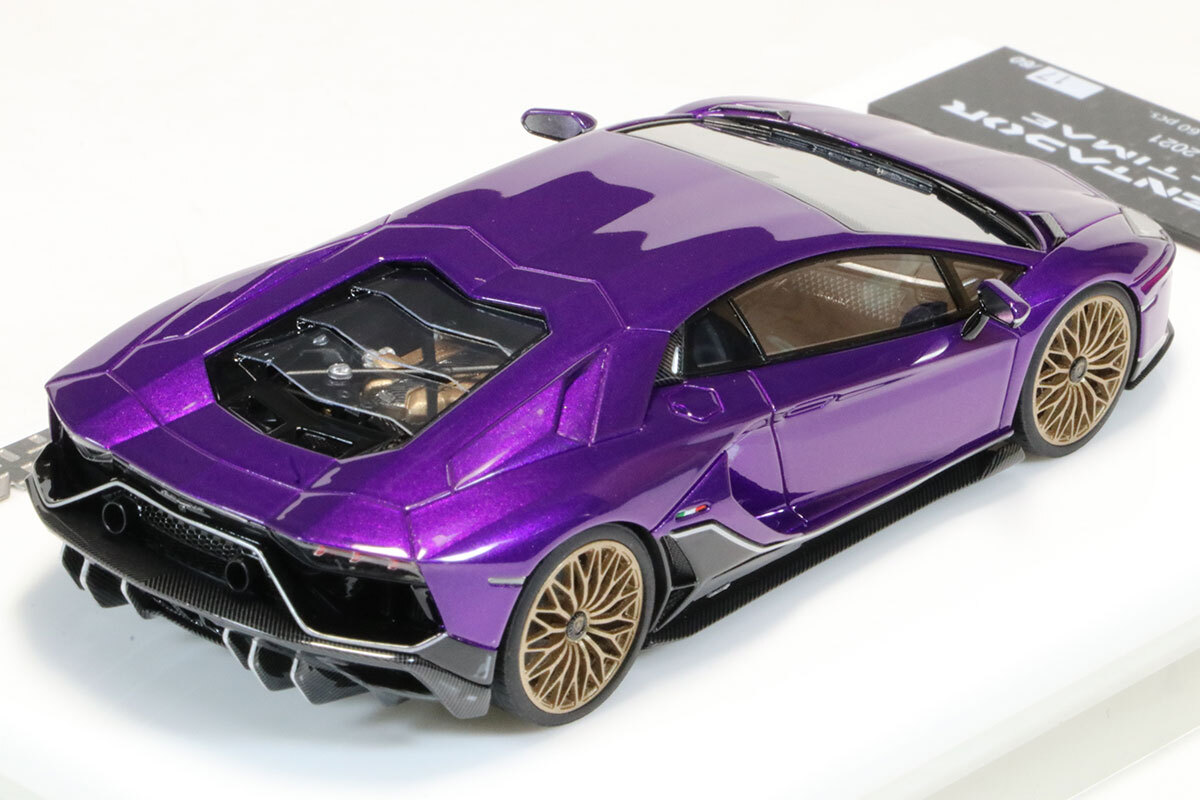 EM633E アイドロン 1/43 アヴェンタドール LP780-4 ウルティメ 2021 ディアンサスホイール パープル アベンタドール (ルックスマート D&G )の画像4