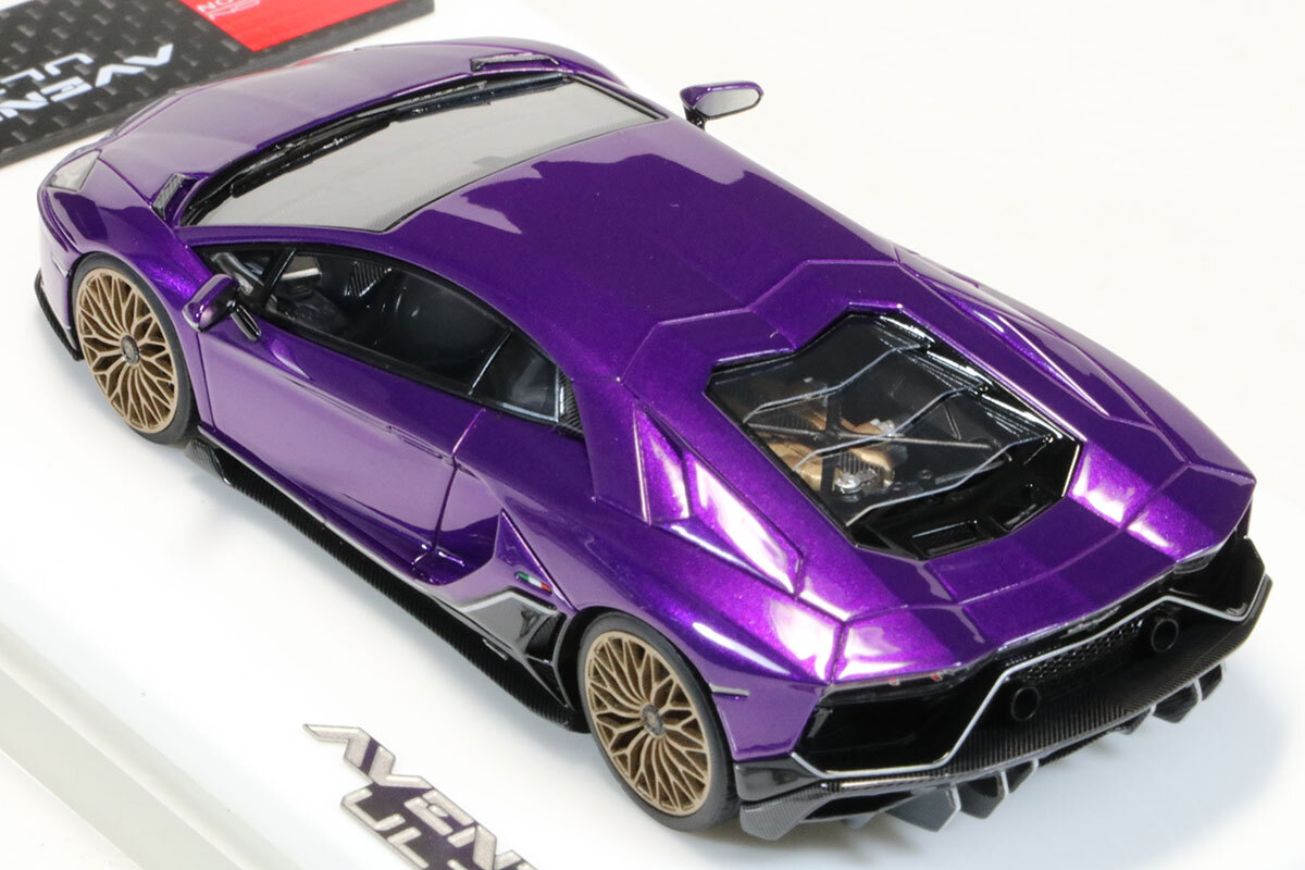 EM633E アイドロン 1/43 アヴェンタドール LP780-4 ウルティメ 2021 ディアンサスホイール パープル アベンタドール (ルックスマート D&G )の画像3