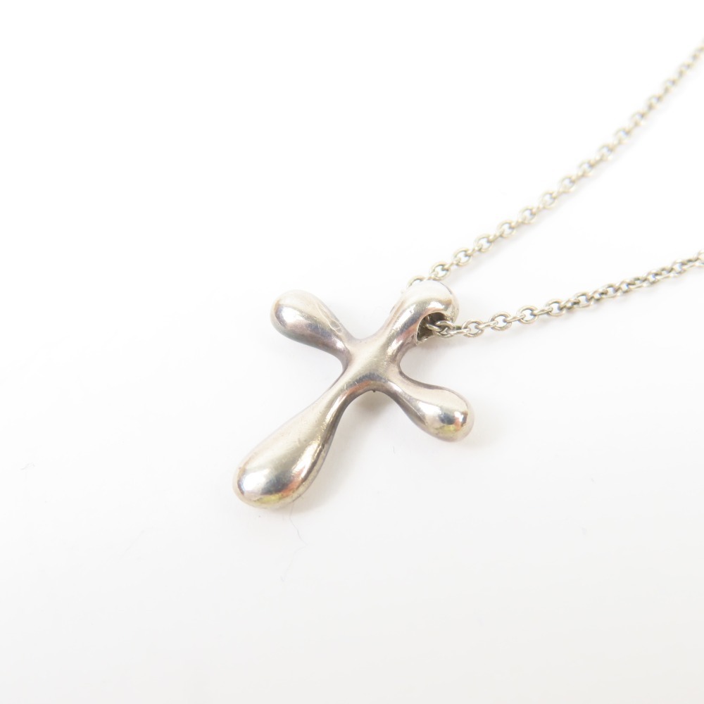 【 大感謝セール】 79022TIFFANY&Co. シルバー925/スターリングシルバー ネックレス アクセサリー 2.1g エレサペレッティ スモールクロス 極美品 ティファニー その他