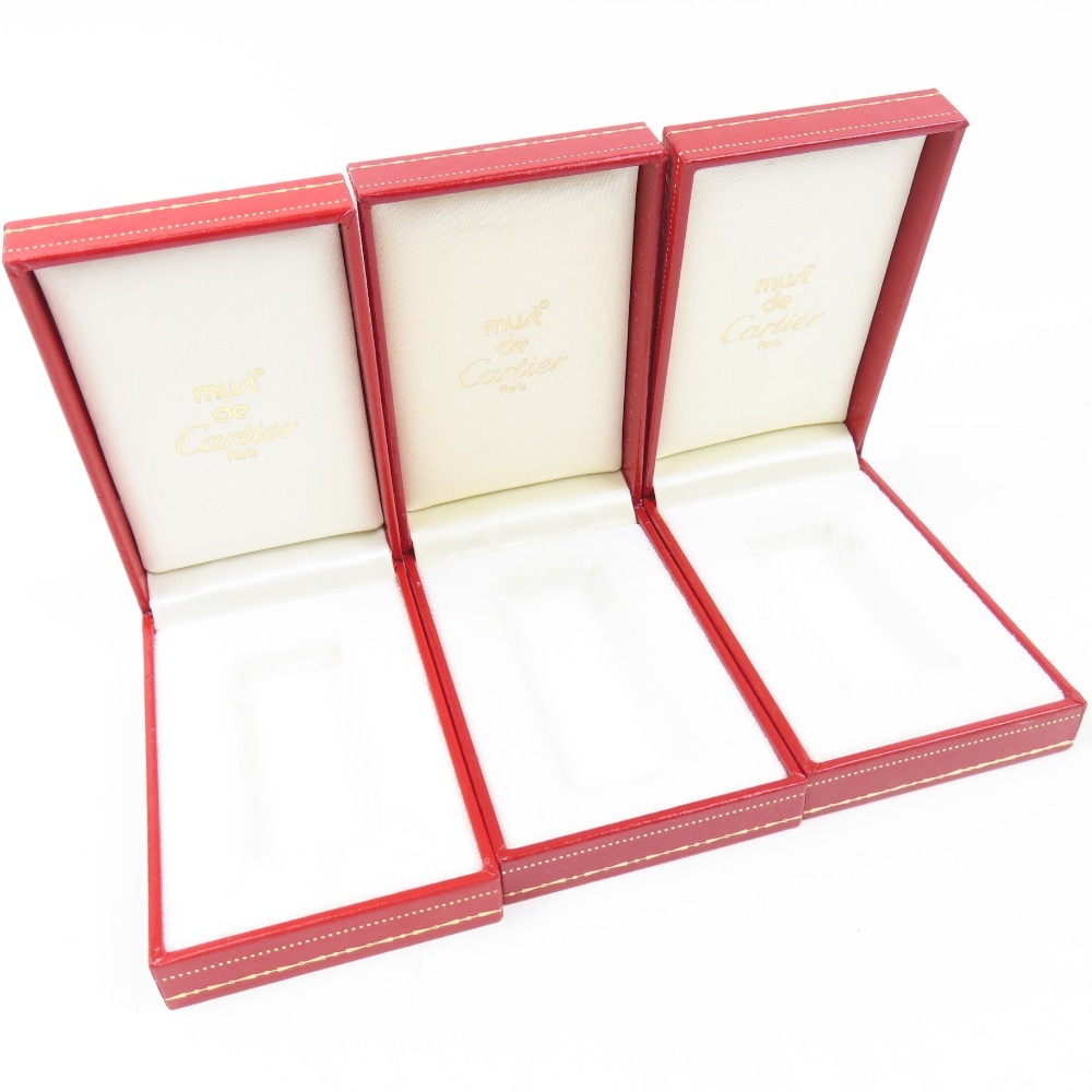 40780★1円スタート★CARTIER カルティエ 極美品 ライター用 ケース 5点 セット ボックス BOX まとめ売り 小物 ボルドー_画像6