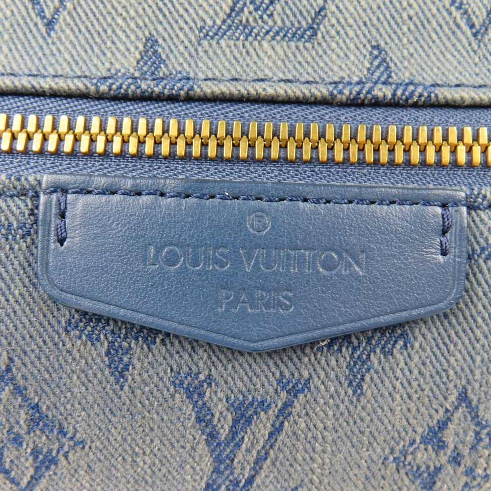 40809★1円スタート★LOUIS VUITTON ルイヴィトン アウトドア バムバッグ ショルダーバッグ モノグラムデニム ボディバッグ デニム ブルーの画像7