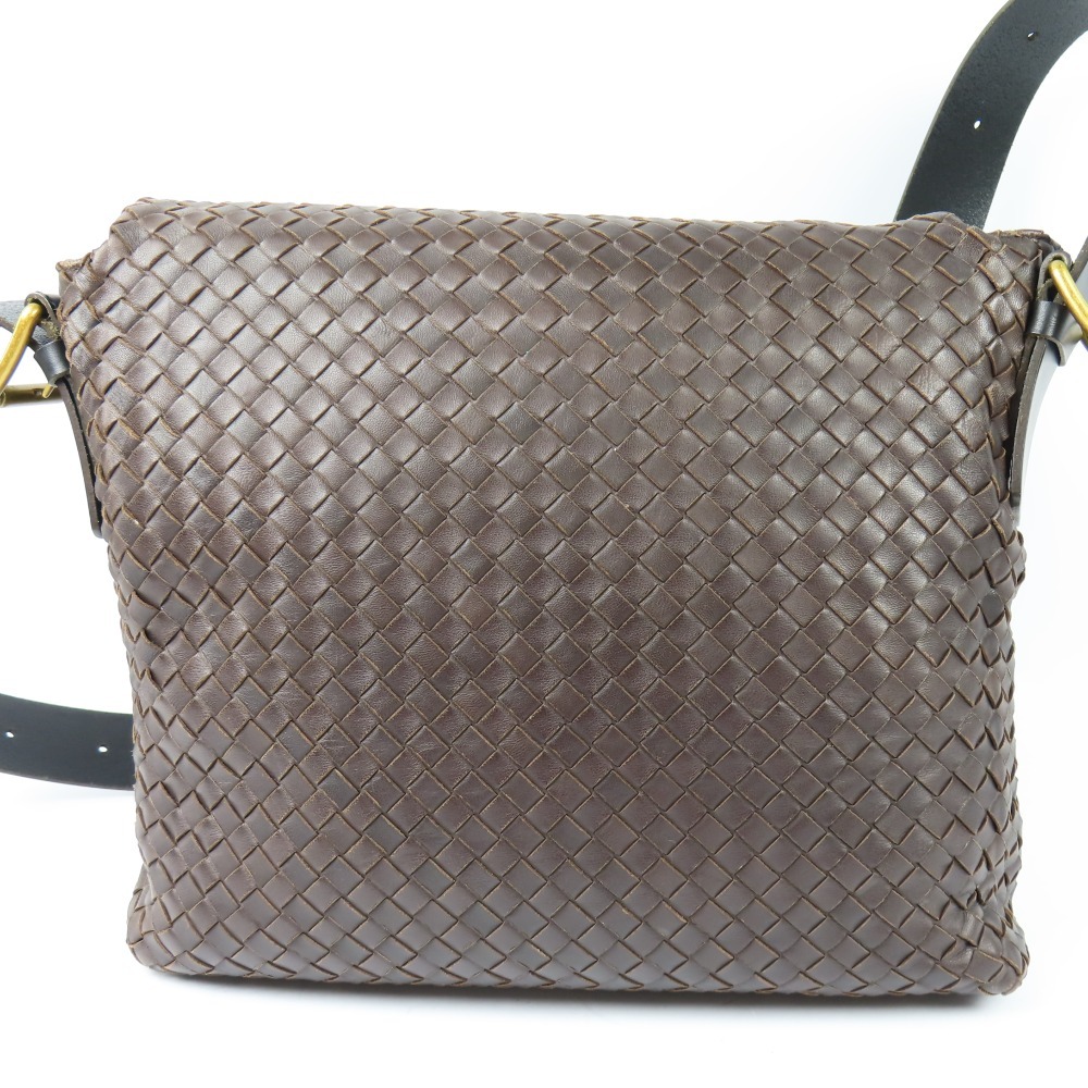 40831★1円スタート★BOTTEGAVENETA ボッテガヴェネタ 外極美品 イントレチャート 斜め掛けOK ショルダーバッグ ラムスキンの画像2