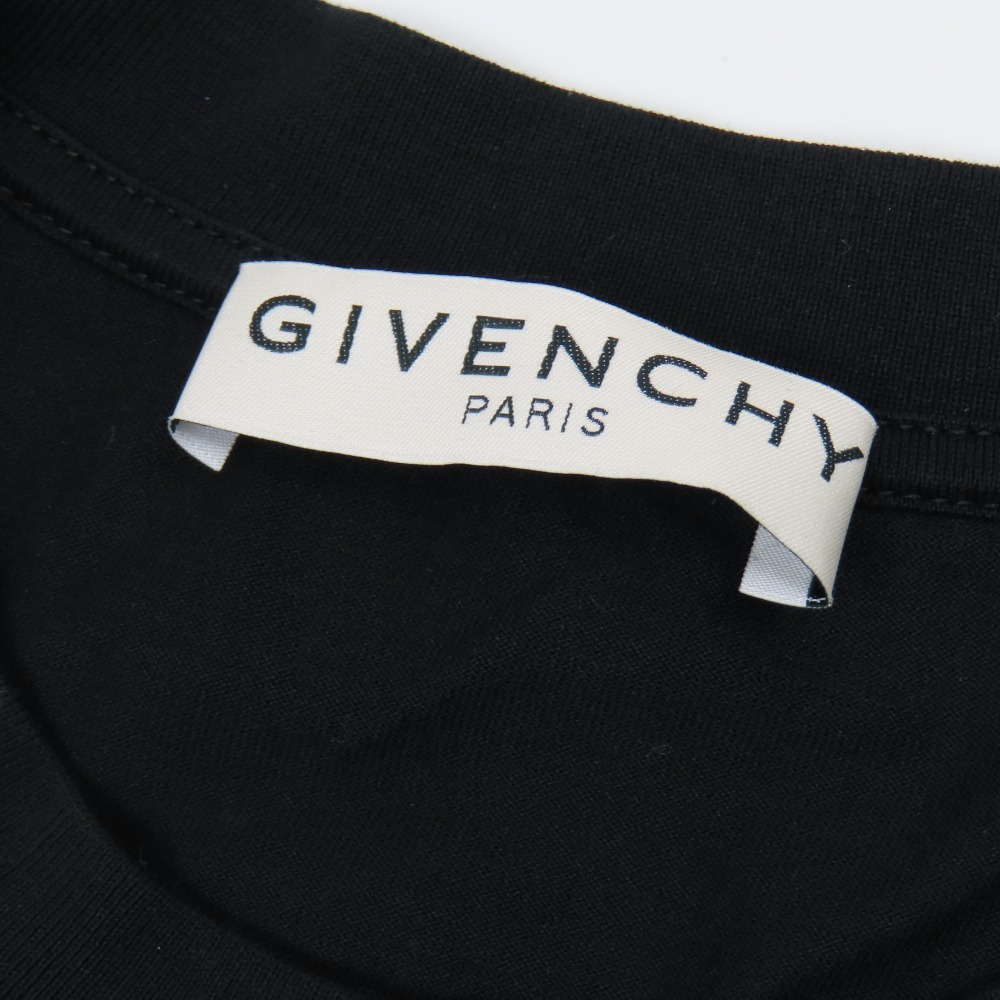 40970★1円スタート★GIVENCHY ジバンシィ 極美品 Tシャツ トップス ロゴ カットソー XS 半袖シャツ コットン ブラック