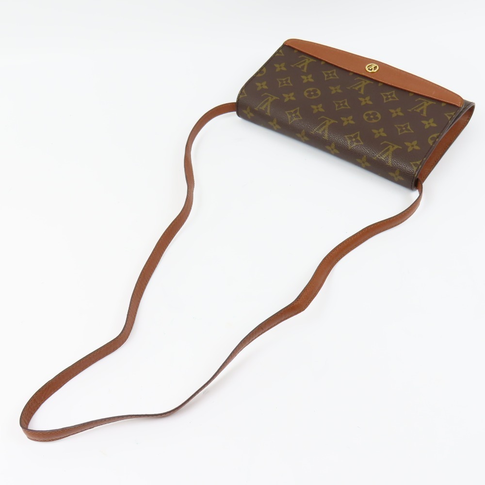 79272LOUIS VUITTON ルイヴィトン 外新品同様美品 ボルドー クラッチバッグ ヴィンテージ モノグラム ショルダーバッグ PVC ブラウン_画像8