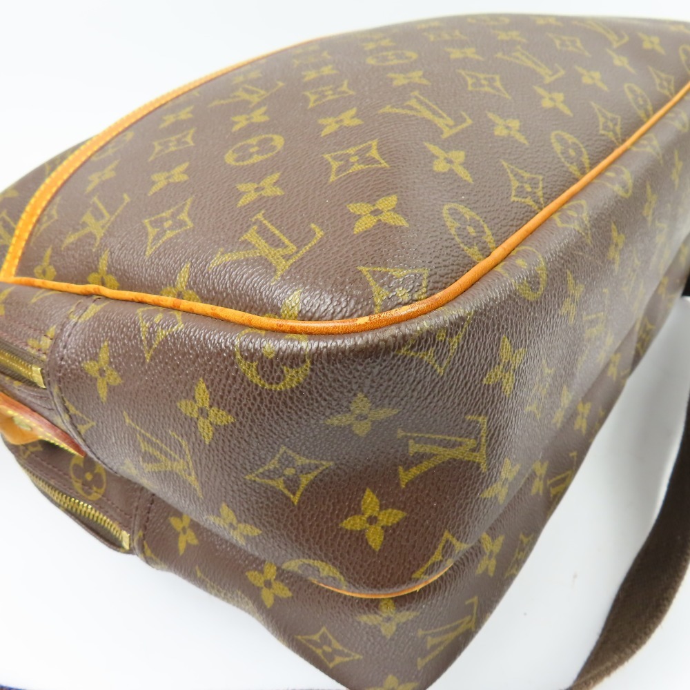 79666LOUIS VUITTON ルイヴィトン 中極美品 リポーターGM 斜め掛けOK ヴィンテージ モノグラム ショルダーバッグ PVC ヌメ革 ブラウン_画像6