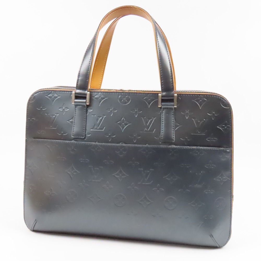 79775LOUIS VUITTON ルイヴィトン マルデン ビジネスバッグ 書類鞄 モノグラムマット ブリーフケース レザー ブルー メンズの画像1