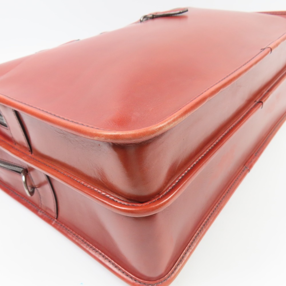 41340*1 jpy start *Berluti Berluti Nakami goods business bag document bag W Zip briefcase venechi Anne leather red 