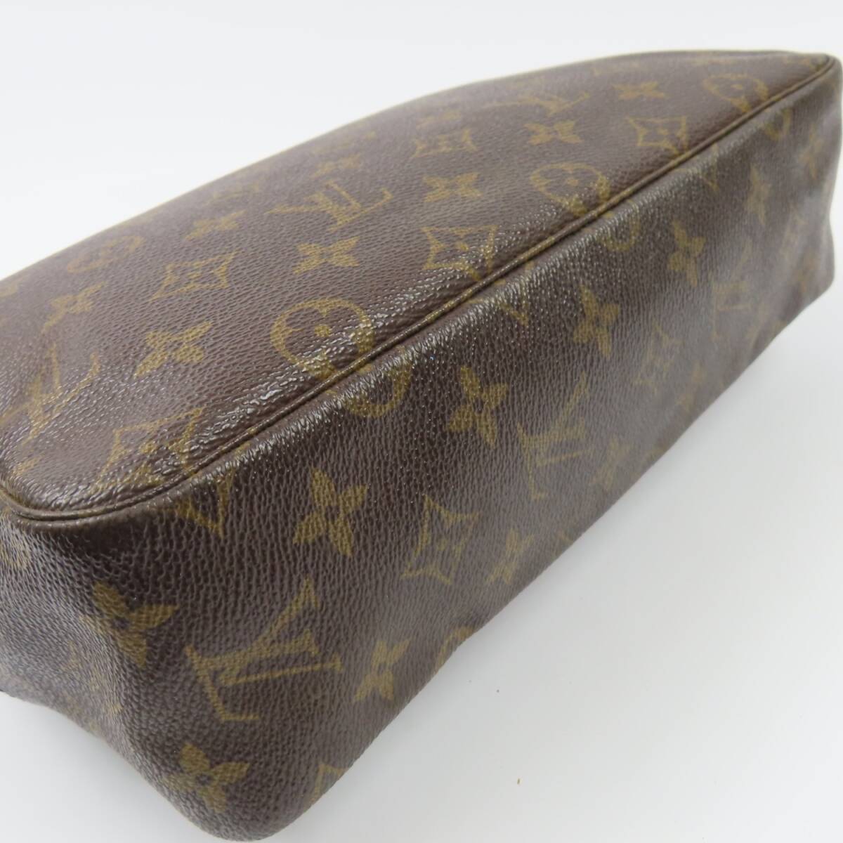 79088LOUIS VUITTON ルイヴィトン 外美品 トゥルーストワレット27 クラッチバッグ ヴィンテージ モノグラム セカンドバッグ PVC ブラウンの画像7