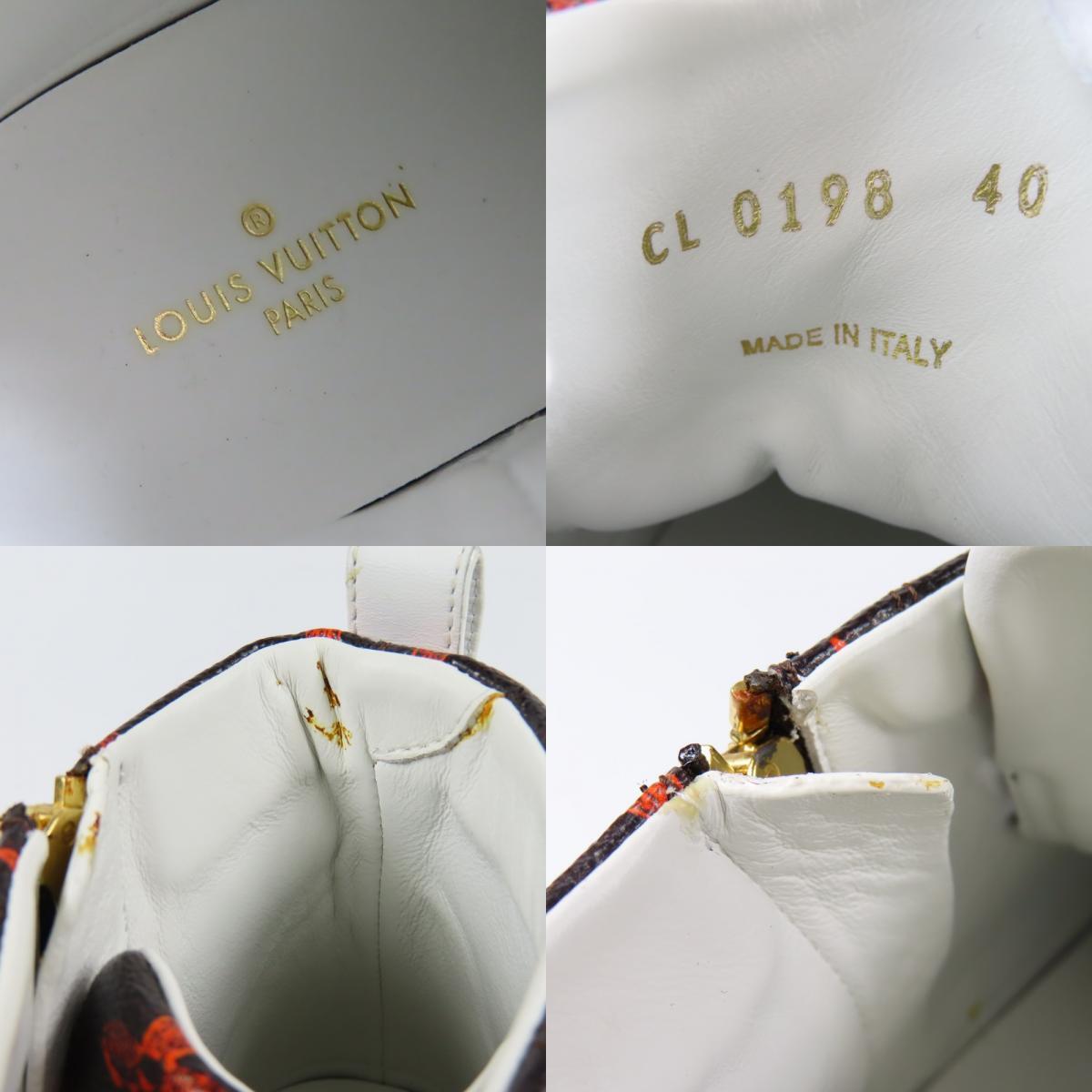 41024★1円スタート★LOUIS VUITTON ルイヴィトン 未使用 靴 ハイカット モノグラムキャット 猫 40 25cm ステラーライン スニーカーの画像8