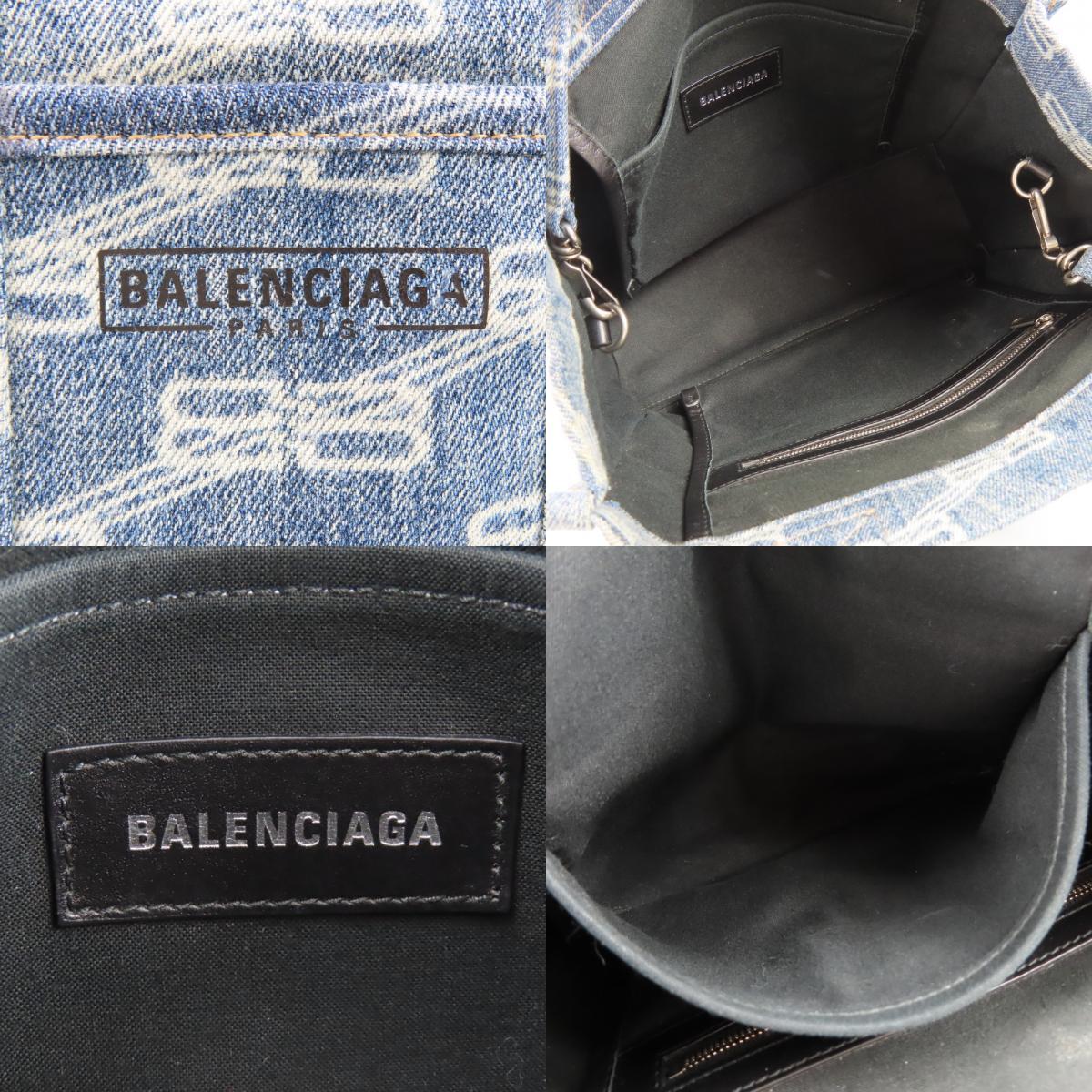 41180★1円スタート★BALENCIAGA バレンシアガ 外極美品 2WAY ショルダーバッグ ハンドバッグ デニム インディゴの画像9